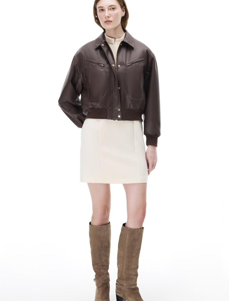 Dark Regular Fit Takma Kol Kahverengi Renk Kadın Mont Dark Regular Fit Takma Kol Kahverengi Renk Kadın Mont