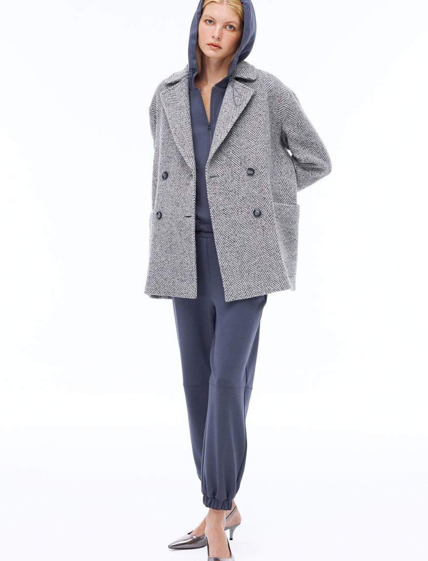 Ardens Regular Fit Kısa Boy Takma Kol Erkek Yaka Gri ekru Kaban Ardens Regular Fit Kısa Boy Takma Kol Erkek Yaka Gri ekru Kaban