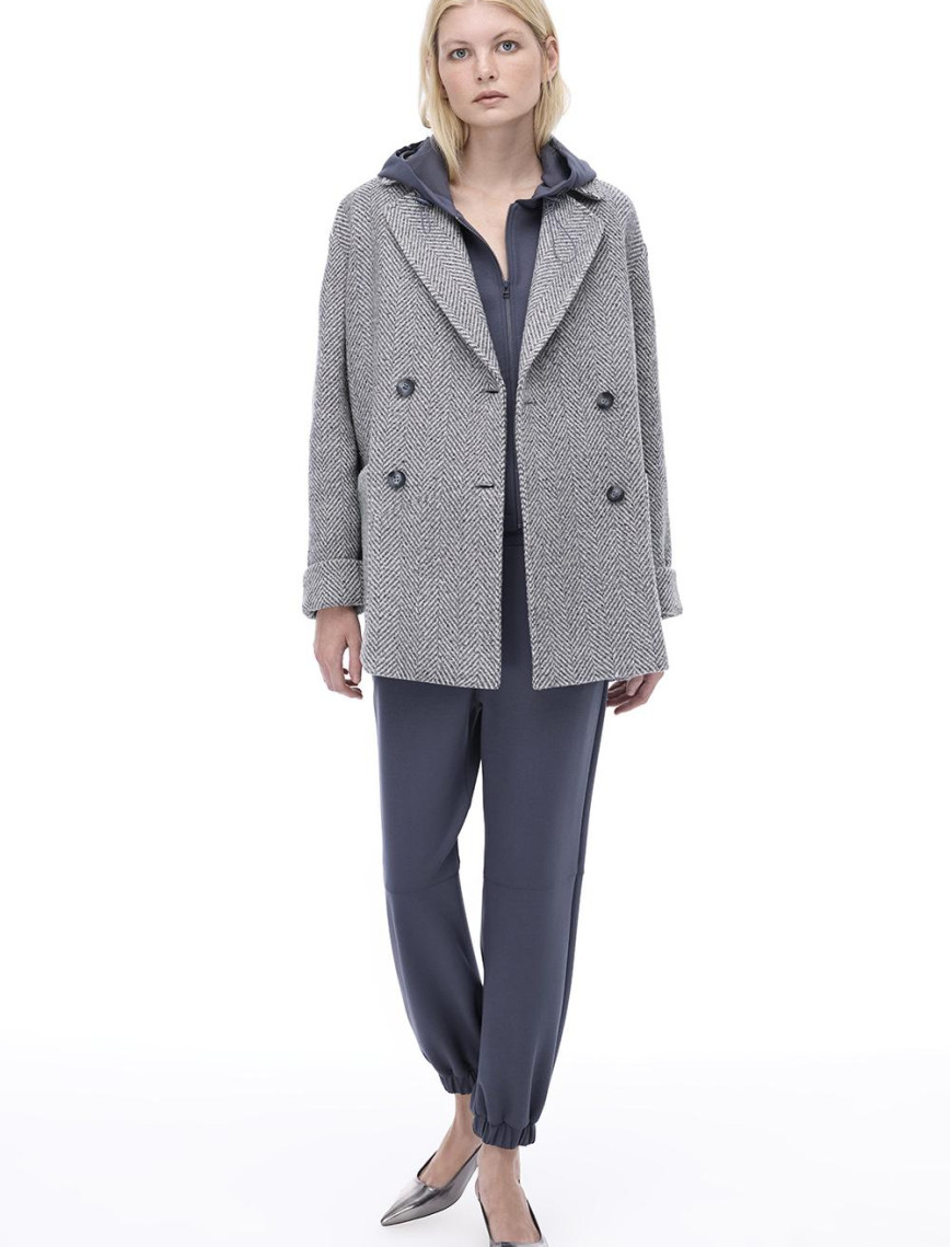 Ardens Regular Fit Kısa Boy Takma Kol Erkek Yaka Gri ekru Kaban Ardens Regular Fit Kısa Boy Takma Kol Erkek Yaka Gri ekru Kaban