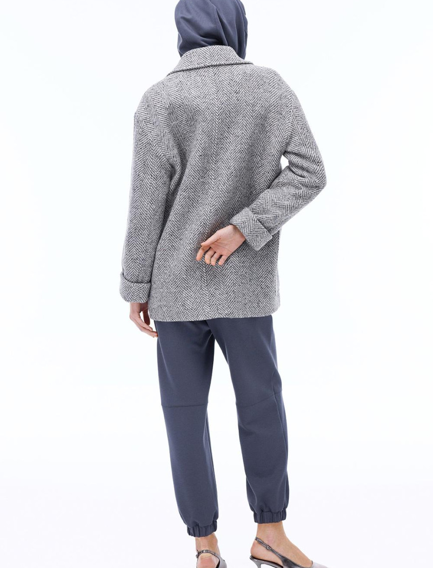 Ardens Regular Fit Kısa Boy Takma Kol Erkek Yaka Gri ekru Kaban Ardens Regular Fit Kısa Boy Takma Kol Erkek Yaka Gri ekru Kaban