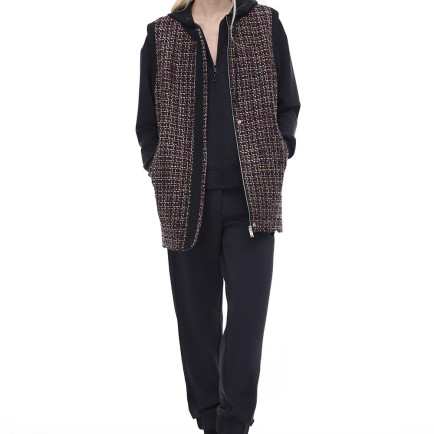 Aidias Regular Fit Standart Boy Sıfır Kol Bisiklet Yaka Siyah Yelek