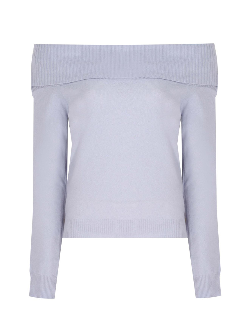 Triko Rahat Kalıp Standart Boy Reglan Kol Kayık Yaka Bebe mavısı Bluz Triko Rahat Kalıp Standart Boy Reglan Kol Kayık Yaka Bebe mavısı Bluz