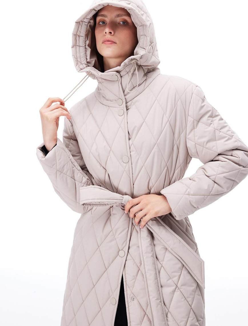 Awans Regular Fit Diz Altı Takma Kol Hakim Yaka Bej Mont Awans Regular Fit Diz Altı Takma Kol Hakim Yaka Bej Mont