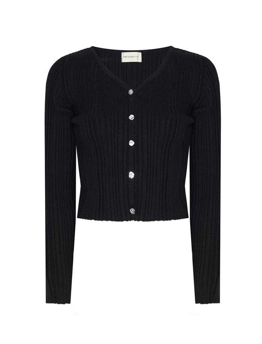 Triko Bele Oturan Kısa Boy Takma Kol V-Yaka Bej Hırka Triko Bele Oturan Kısa Boy Takma Kol V-Yaka Bej Hırka