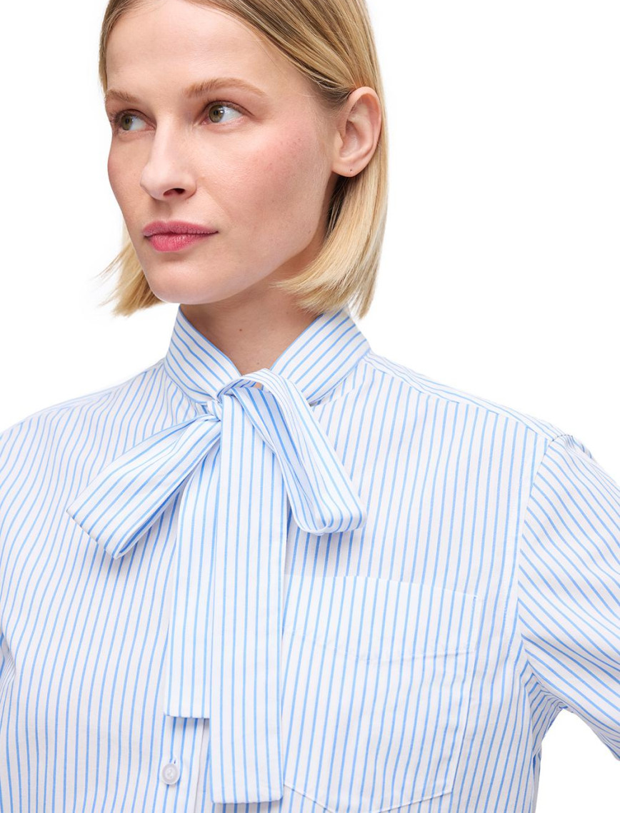 Mavi Beyaz Bowens Rahat Kalıp Uzun Kol Gömlek Mavi Beyaz Bowens Rahat Kalıp Uzun Kol Gömlek