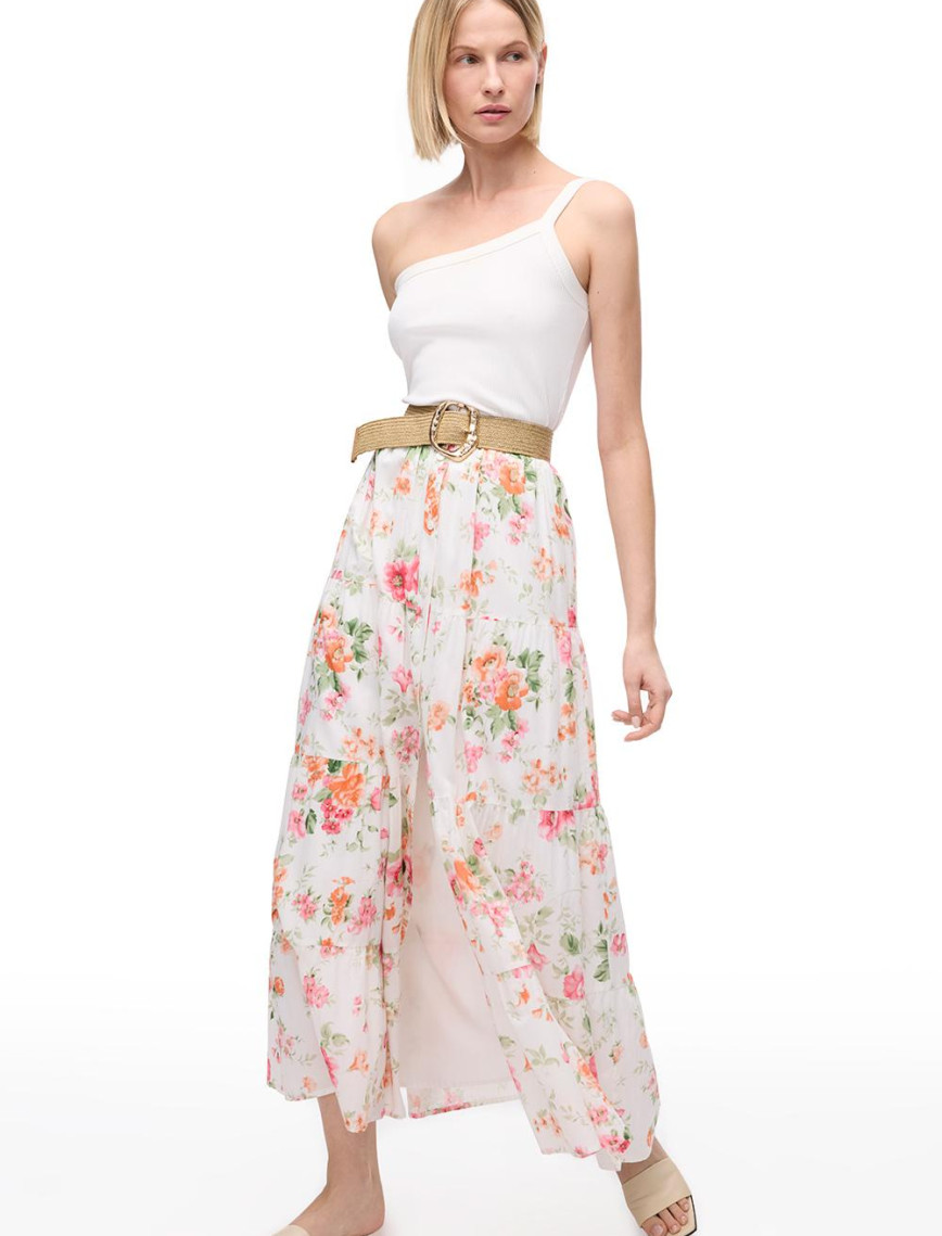 Ekru Clios Regular Fit Yüksek Bel Uzun Boy Etek Ekru Clios Regular Fit Yüksek Bel Uzun Boy Etek