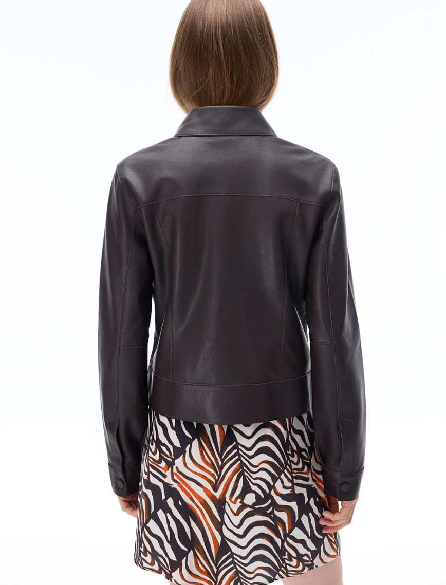 Aurens Slim Fit Kısa Boy Takma Kol Gömlek Yaka Kahverengi Ceket Aurens Slim Fit Kısa Boy Takma Kol Gömlek Yaka Kahverengi Ceket