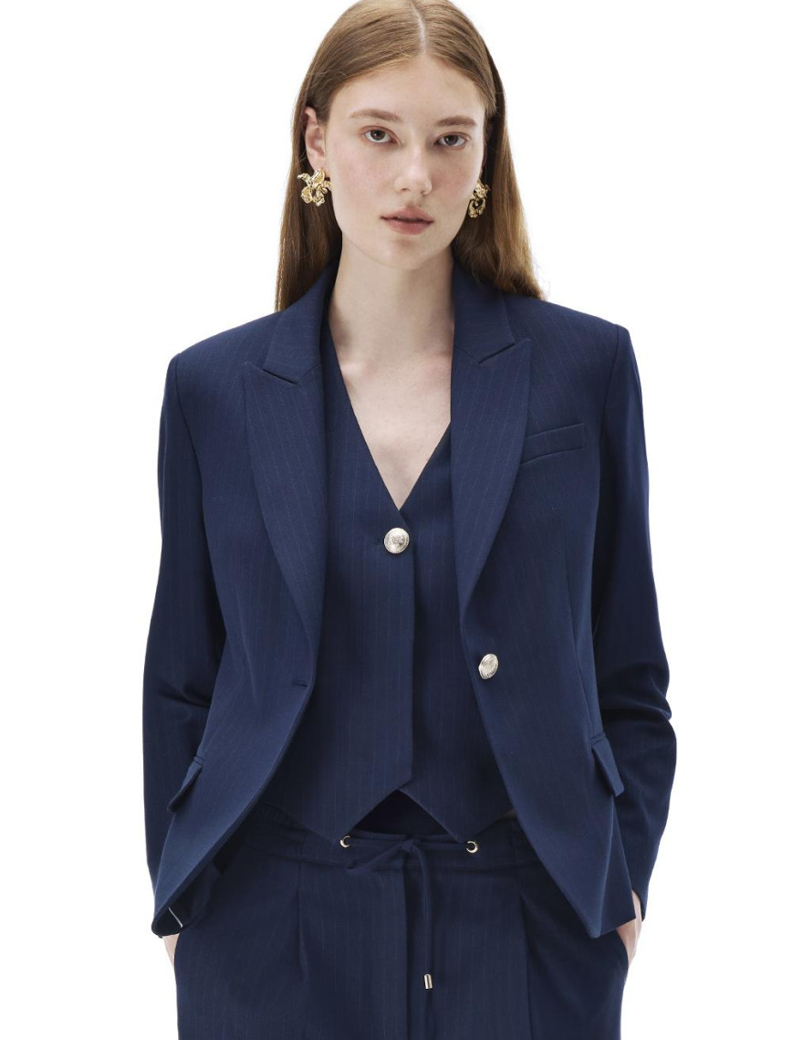 Actors Slim Fit Kısa Boy Takma Kol Ceket Yaka Lacivert Ceket Actors Slim Fit Kısa Boy Takma Kol Ceket Yaka Lacivert Ceket