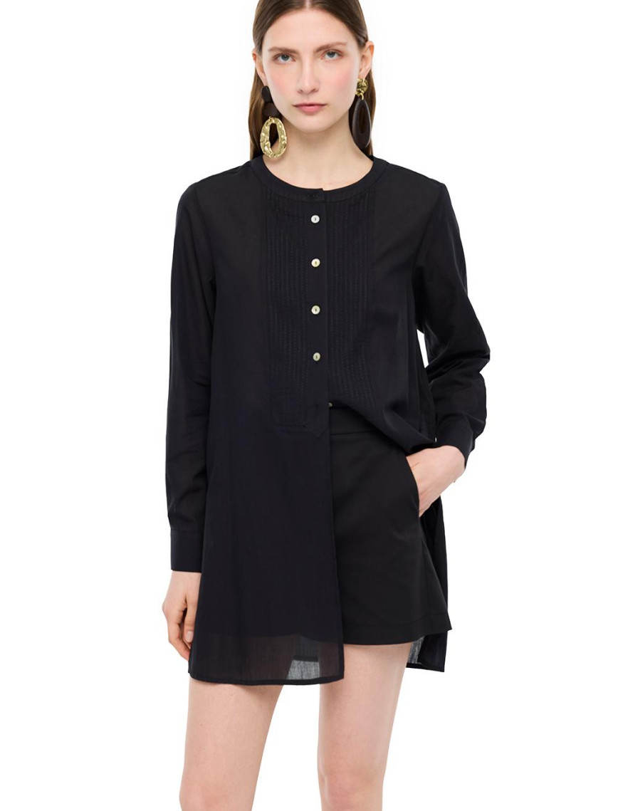 Hakim Yaka Pamuklu Uzun Kollu Gömlek Hakim Yaka Pamuklu Uzun Kollu Gömlek