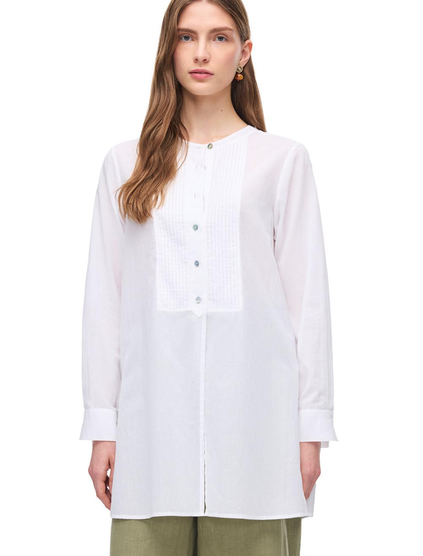 Hakim Yaka Pamuklu Uzun Kollu Gömlek Hakim Yaka Pamuklu Uzun Kollu Gömlek