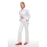 Beyaz Albas Rahat Kalıp Uzun Kol Gömlek