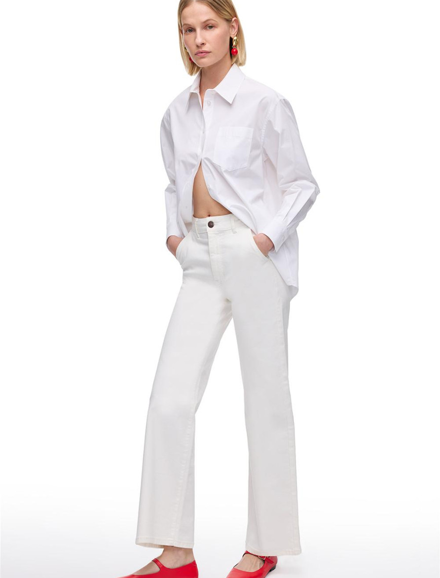 Beyaz Albas Rahat Kalıp Uzun Kol Gömlek Beyaz Albas Rahat Kalıp Uzun Kol Gömlek