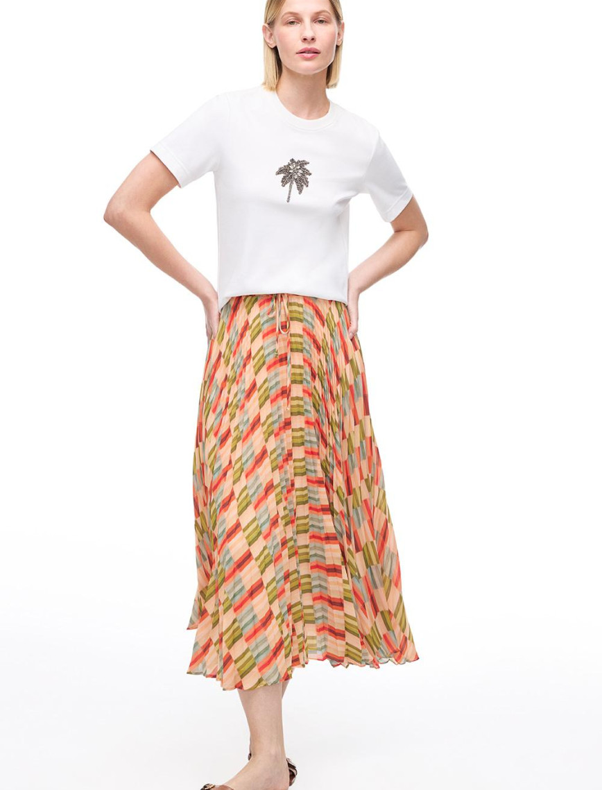 Yüksek Bel Düz Kesim Midi Etek Yüksek Bel Düz Kesim Midi Etek