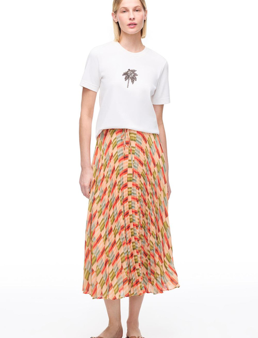 Yüksek Bel Düz Kesim Midi Etek Yüksek Bel Düz Kesim Midi Etek