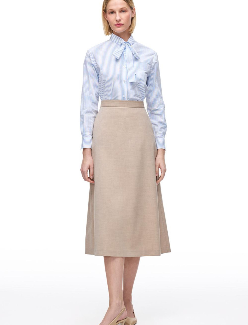 Açık Devetüyü Gemas Regular Fit Yüksek Bel Midi Boy Etek Açık Devetüyü Gemas Regular Fit Yüksek Bel Midi Boy Etek