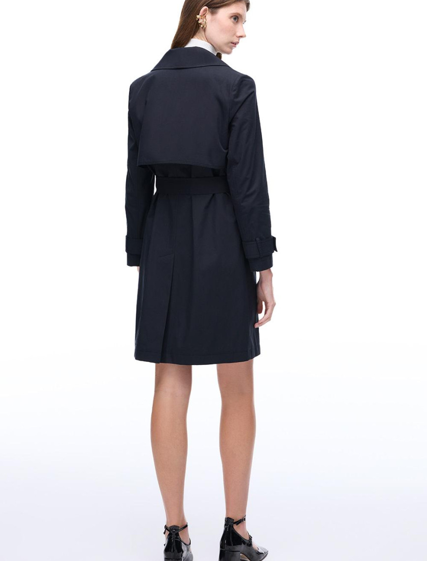 Talisman Rahat Kalıp Takma Kol Erkek Yaka Siyah Trençkot Talisman Rahat Kalıp Takma Kol Erkek Yaka Siyah Trençkot