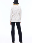 Fancy Regular Fit Standart Boy Takma Kol Ceket Yaka Ekru Renk Kadın Ceket Fancy Regular Fit Standart Boy Takma Kol Ceket Yaka Ekru Renk Kadın Ceket