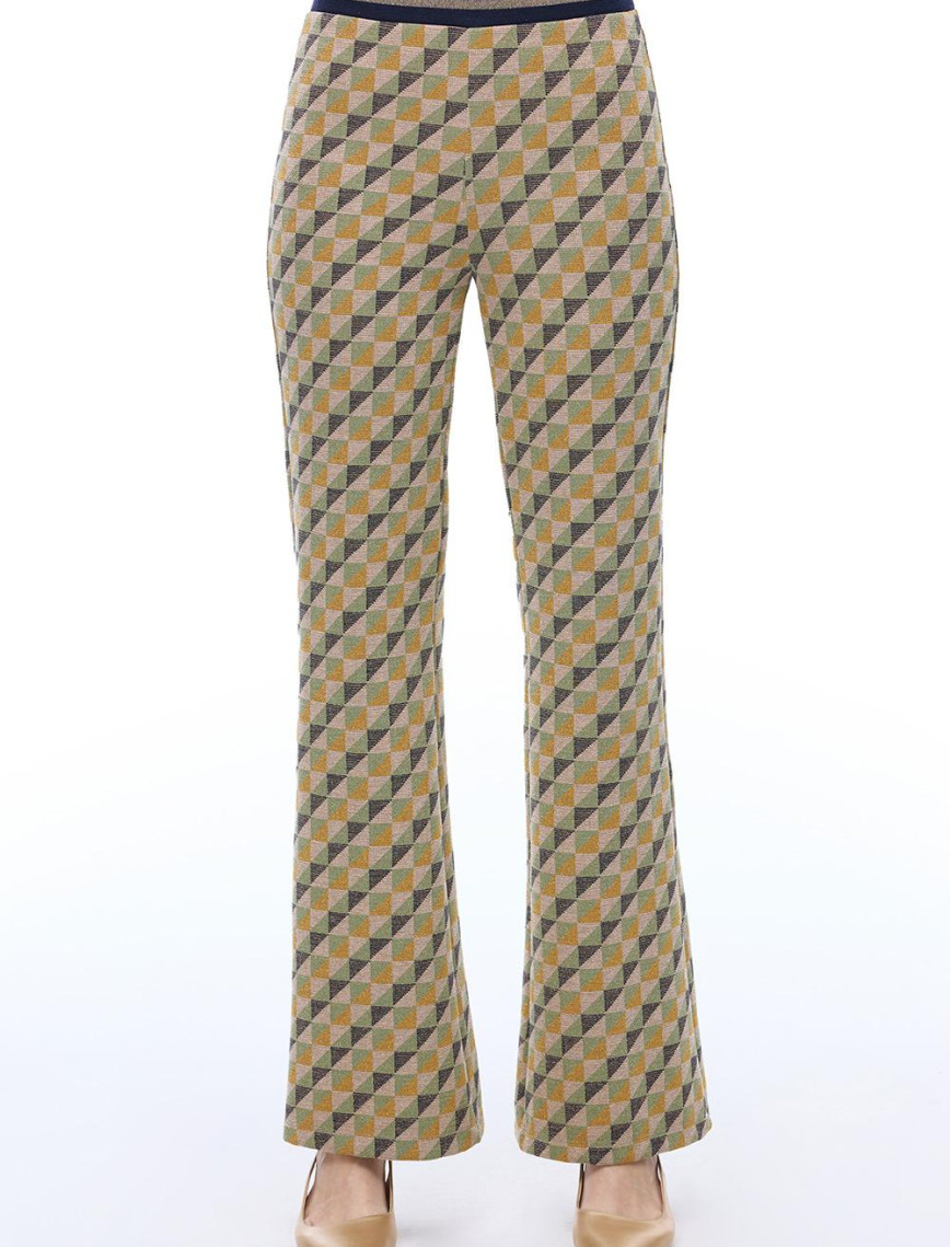 Alcors Slim Fit Geometrik Desen Uzun Boy Yesıl Pantolon Alcors Slim Fit Geometrik Desen Uzun Boy Yesıl Pantolon