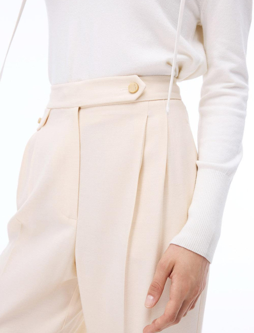 Seras Rahat Kalıp Uzun Boy Geniş Paça Bej Renk Kadın Pantolon Seras Rahat Kalıp Uzun Boy Geniş Paça Bej Renk Kadın Pantolon