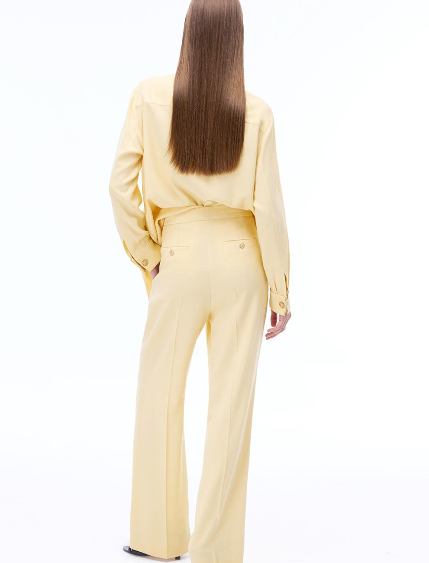 Seras Rahat Kalıp Uzun Boy Geniş Paça Vanılya Renk Kadın Pantolon Seras Rahat Kalıp Uzun Boy Geniş Paça Vanılya Renk Kadın Pantolon