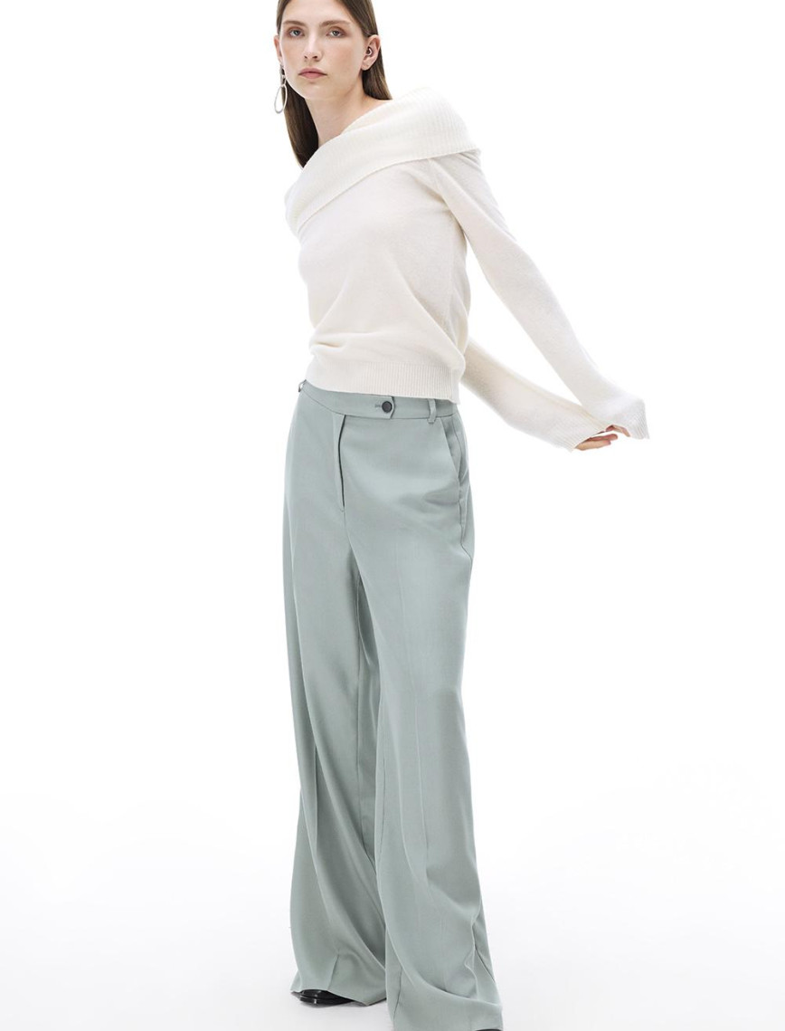 Nossa Regular Fit Mint Renk Kadın Pantolon Nossa Regular Fit Mint Renk Kadın Pantolon