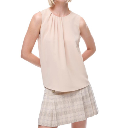 Farewell Regular Fit Standart Boy Sıfır Kol Bisiklet Yaka Nude Bluz Farewell Regular Fit Standart Boy Sıfır Kol Bisiklet Yaka Nude Bluz