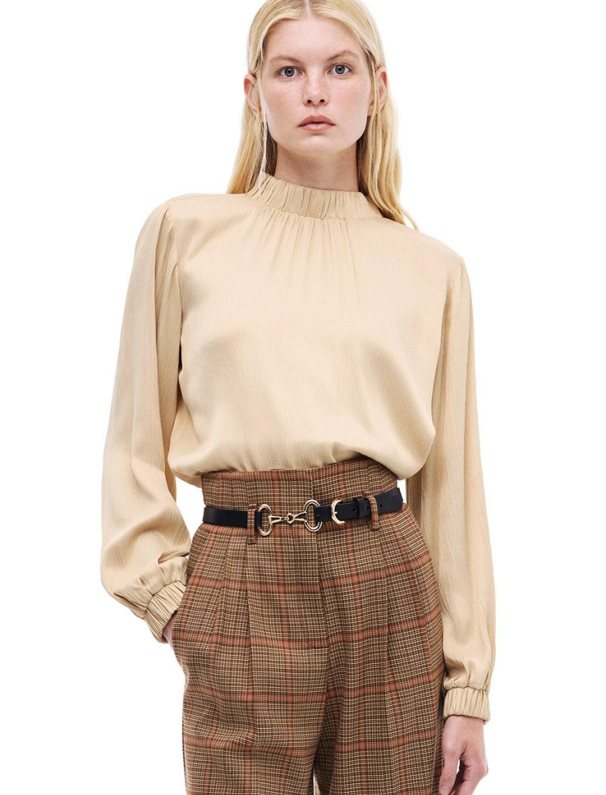 Mudita Regular Fit Standart Boy Acık deve tuyu Renk Kadın Bluz Mudita Regular Fit Standart Boy Acık deve tuyu Renk Kadın Bluz