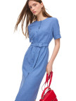 Mavi Torp Regular Fit Diz Altı Elbise