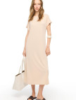 Bej Dinos Regular Fit Diz Altı Elbise Bej Dinos Regular Fit Diz Altı Elbise