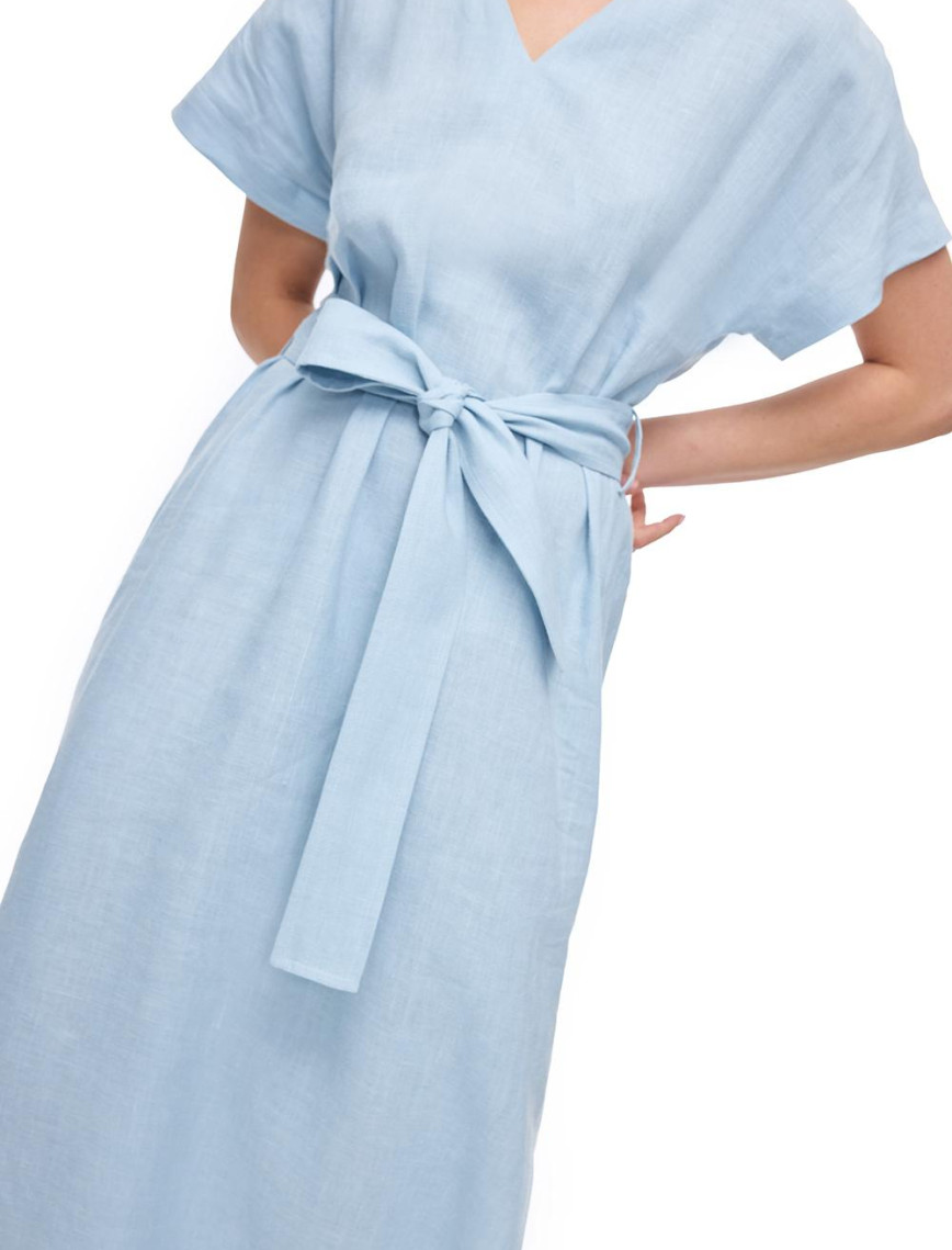 Bebe Mavisi Holas Regular Fit Diz Altı Elbise Bebe Mavisi Holas Regular Fit Diz Altı Elbise