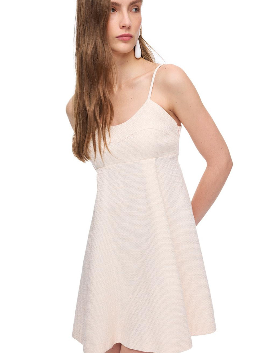 Kısa V-Yaka Pamuklu Mini Elbise Kısa V-Yaka Pamuklu Mini Elbise