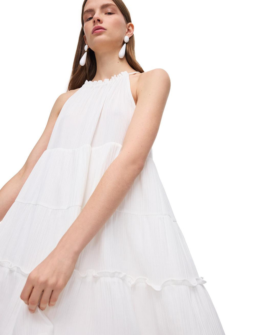 Beyaz Lyssa Rahat Kalıp Mini Boy Elbise Beyaz Lyssa Rahat Kalıp Mini Boy Elbise