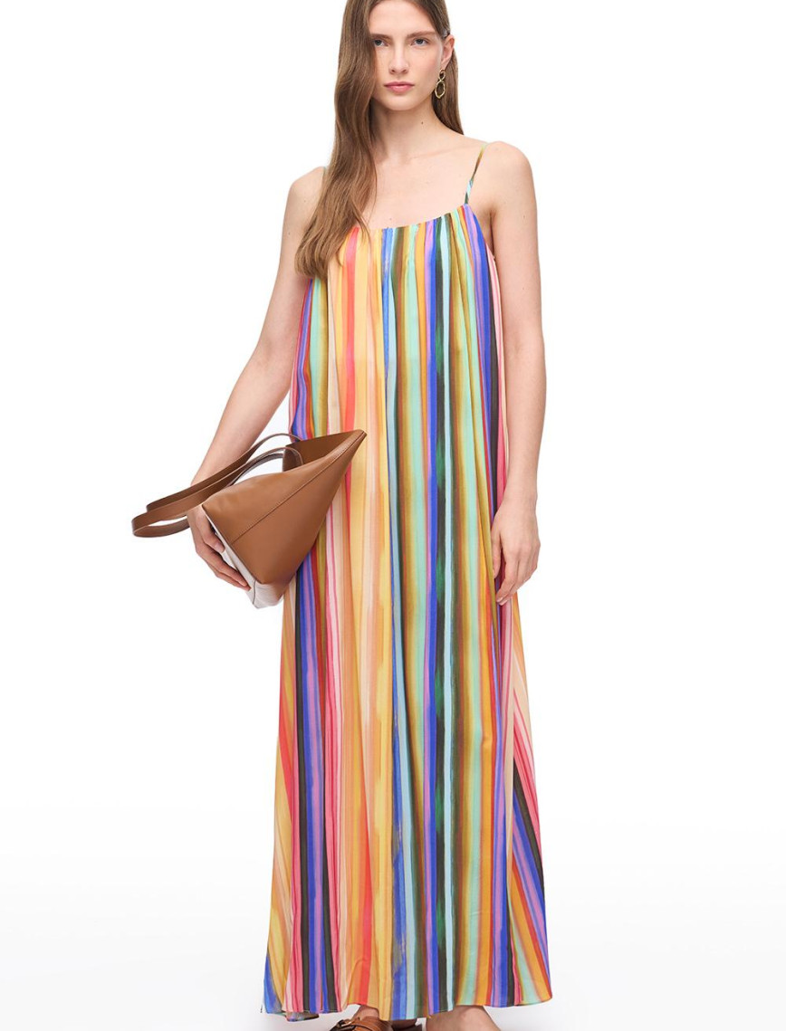 Çok Renkli Lyon Regular Fit Uzun Boy Elbise Çok Renkli Lyon Regular Fit Uzun Boy Elbise