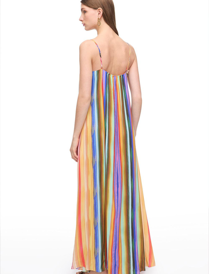 Çok Renkli Lyon Regular Fit Uzun Boy Elbise Çok Renkli Lyon Regular Fit Uzun Boy Elbise