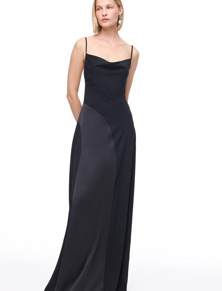 Degaje Yaka Uzun  Elbise