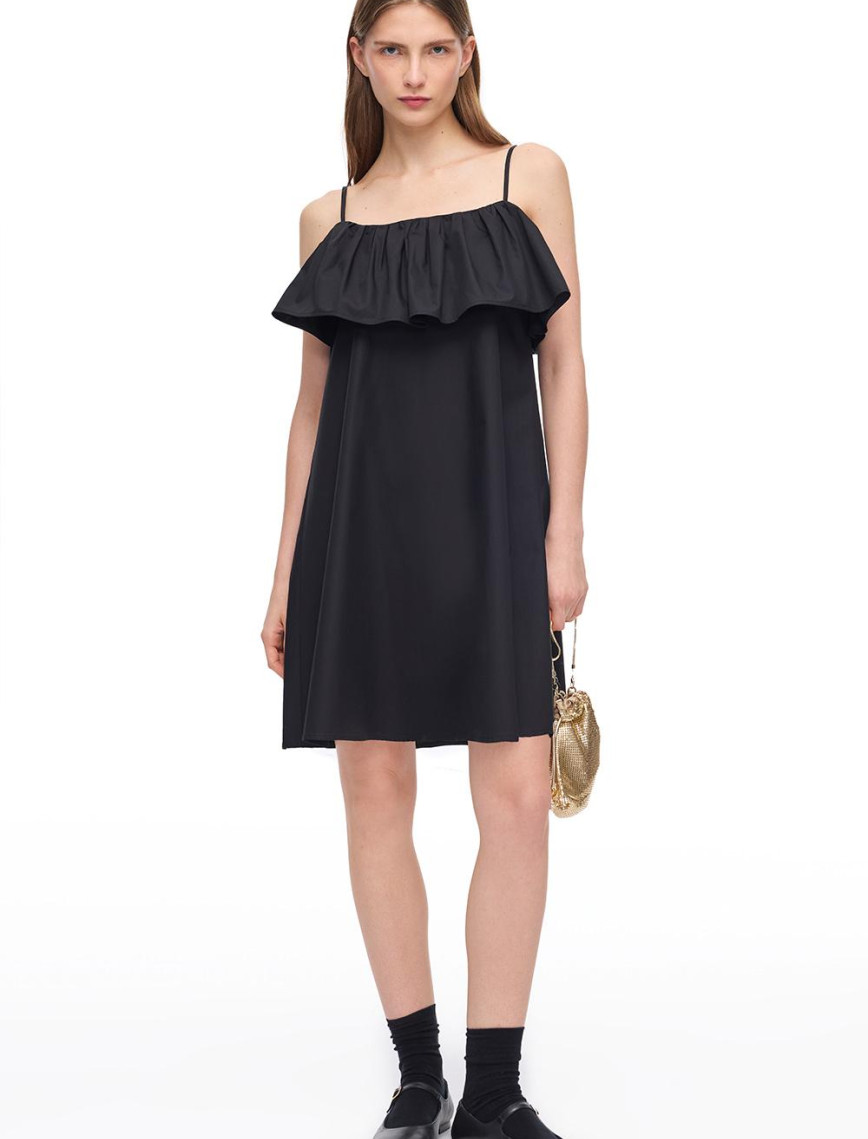 Siyah Albas Mini Boy Elbise