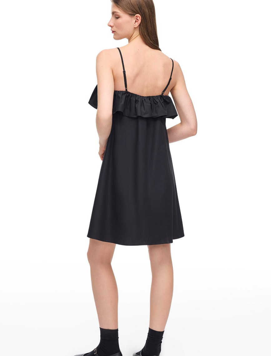 Siyah Albas Mini Boy Elbise