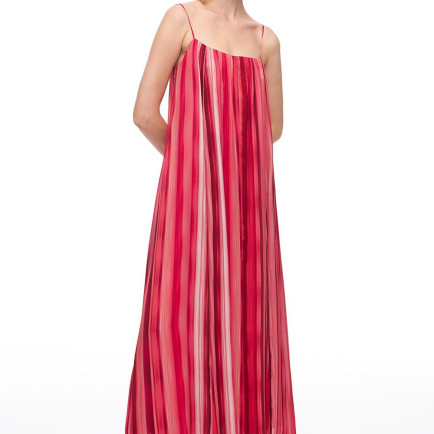 Degrade Askılı Uzun Rayon Elbise