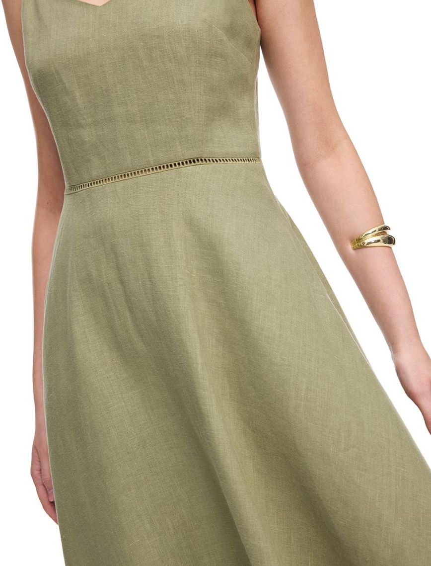 Haki Holas Regular Fit Midi Boy Elbise Haki Holas Regular Fit Midi Boy Elbise