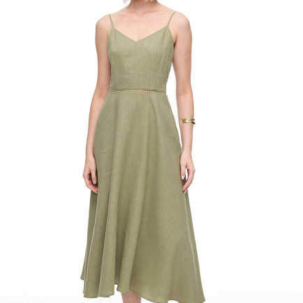 Haki Holas Regular Fit Midi Boy Elbise