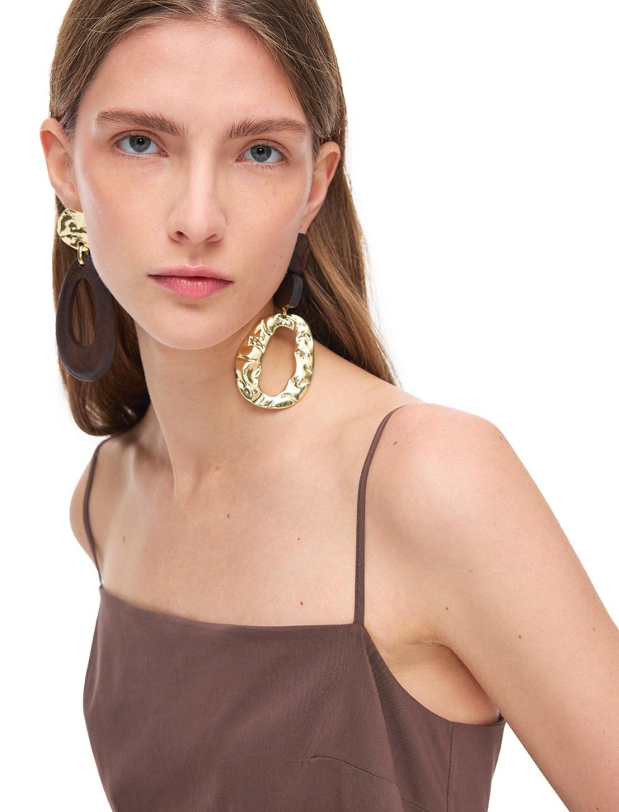 Kahverengi Furs Regular Fit Mini Boy Elbise