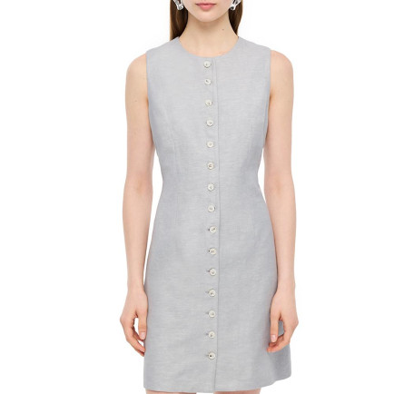 Koyu Gri Tours Slim Fit Mini Boy Elbise