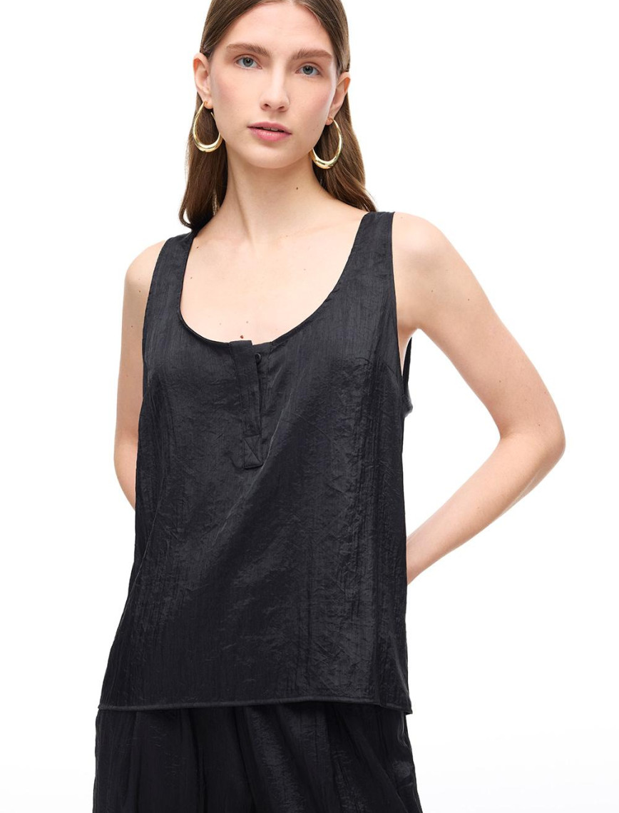 U-Yaka Askılı Düz Bluz U-Yaka Askılı Düz Bluz