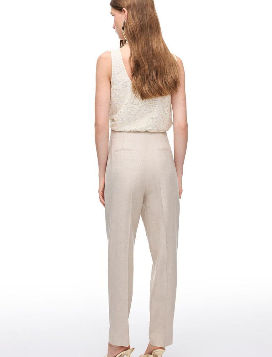 Taş Gemas Regular Fit Yüksek Bel Pantolon Taş Gemas Regular Fit Yüksek Bel Pantolon