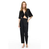 Siyah Gemas Regular Fit Yüksek Bel Pantolon Siyah Gemas Regular Fit Yüksek Bel Pantolon