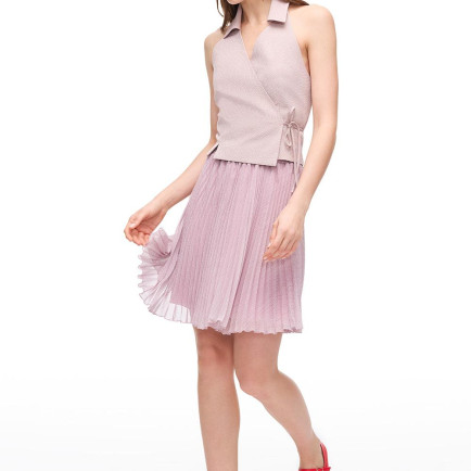 Pembe Violet Regular Fit Gömlek Yaka Ekoseli Bluz Pembe Violet Regular Fit Gömlek Yaka Ekoseli Bluz