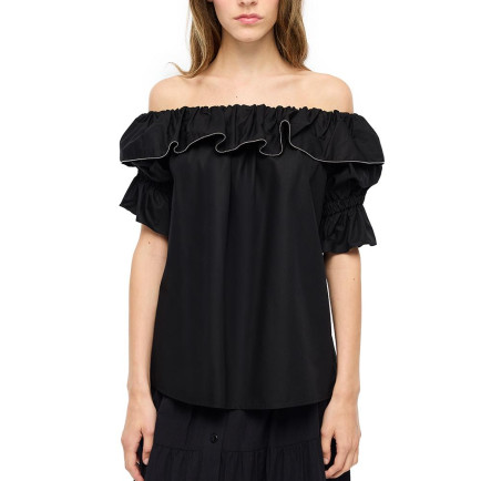 Siyah Albas Regular Fit Bluz