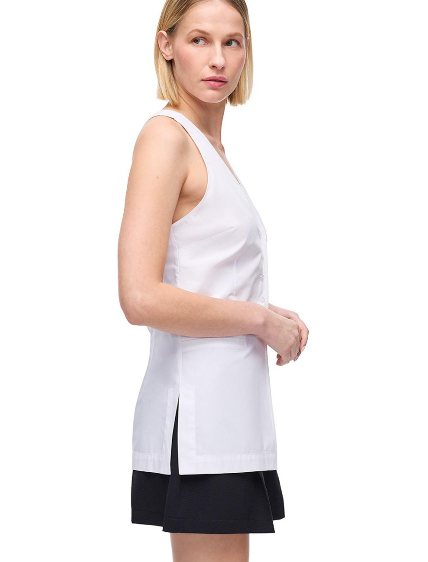 Beyaz Albas Regular Fit V-Yaka Bluz Beyaz Albas Regular Fit V-Yaka Bluz