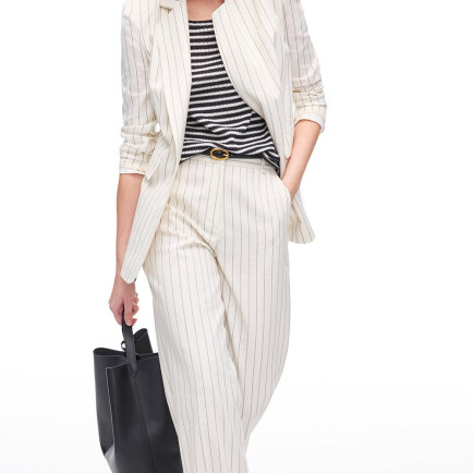 Siyah Beyaz Heras Regular Fit Yuvarlak Yaka Çizgili Bluz Siyah Beyaz Heras Regular Fit Yuvarlak Yaka Çizgili Bluz