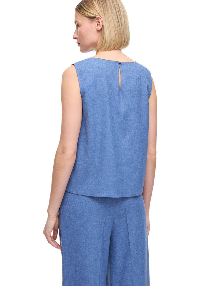 Mavi Torp Regular Fit Yuvarlak Yaka Bluz Mavi Torp Regular Fit Yuvarlak Yaka Bluz